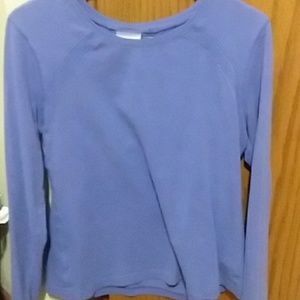 Purple long-sleeved shirt